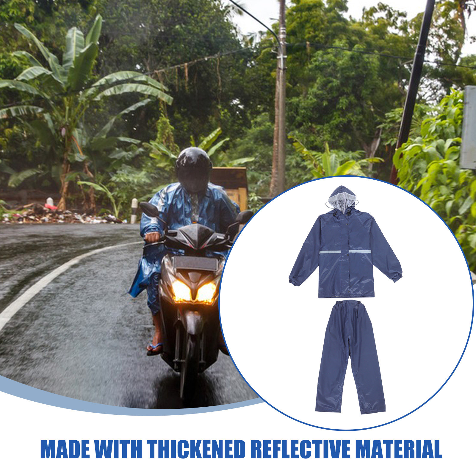 Reflective Motorcycle Raincoat - đánh giá và giá Motorcycle Gear Rain